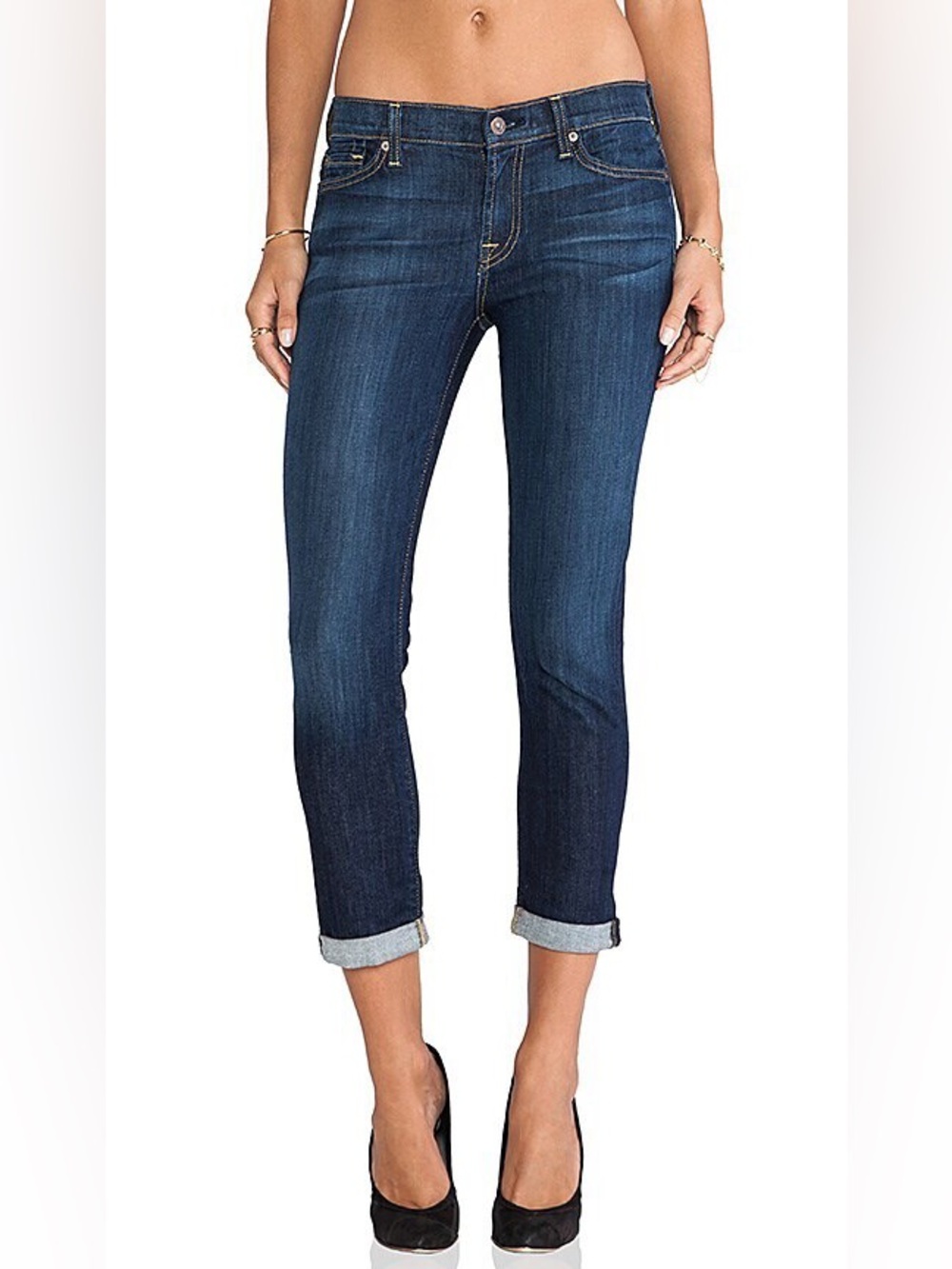 Seven for All Mankind 7FAM The Skinny Crop and Roll Jeans Size 27